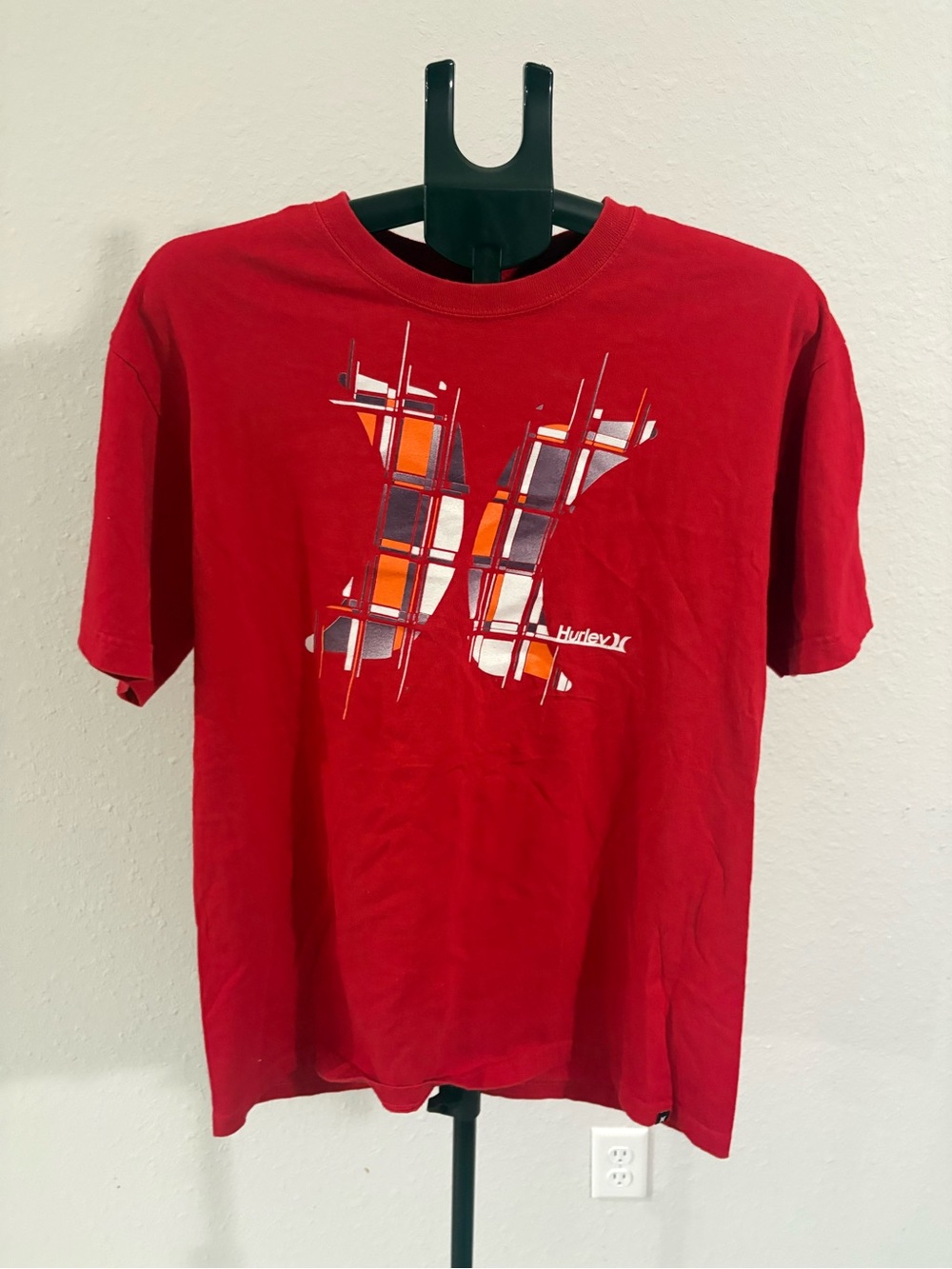 Hurley Red Graphic Crew Neck T-Shirt
